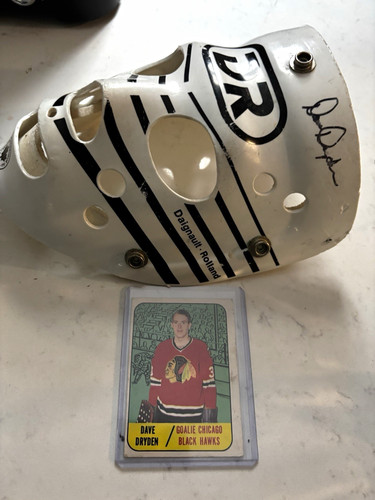 Dave dryden signed hockey mask - signed,