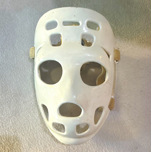 White full face ice hockey - ice,