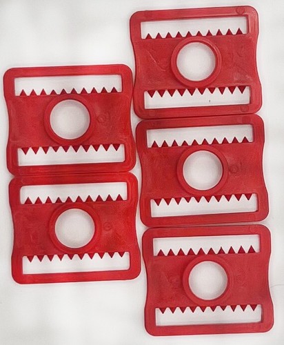 Red goalie mask slider clips - goalie,